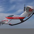Red and White Rescue Aircraft With 112 Marking Flying in Blue Sky