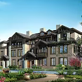 Semi Detached Villa Exterior Design With Landscaped Garden And Architectural Features