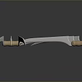 Sharp Metal Claw Weapons With Silver Blades Golden Handles And Reflective Surface