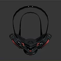 Modern LED Headlamp With Red Black Design And Adjustable Strap