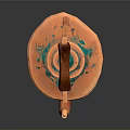 Copper Kettle With Wooden Handle And Bird Shaped Spout Blue Decorative Patterns