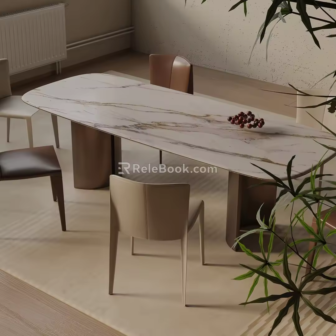 Modern table combination 3d model