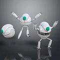 Robot Assistant Small Robot Butler Robot Butler Figure Game Figure 3d model