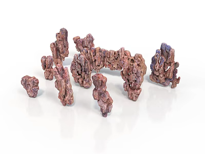 Wood Stone Rockery Decorative Pieces With Unique Shapes And Natural Texture For Home Decor 3d model