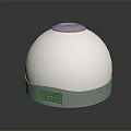 Modern Digital Clock With White Dome Green Display And Blue Top Light