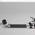 Complete Home Sports Equipment Set With Barbell Treadmill Rower Dumbbell Rack And Bench