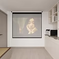 Simple Tatami Projector Curtain Printer 3d model