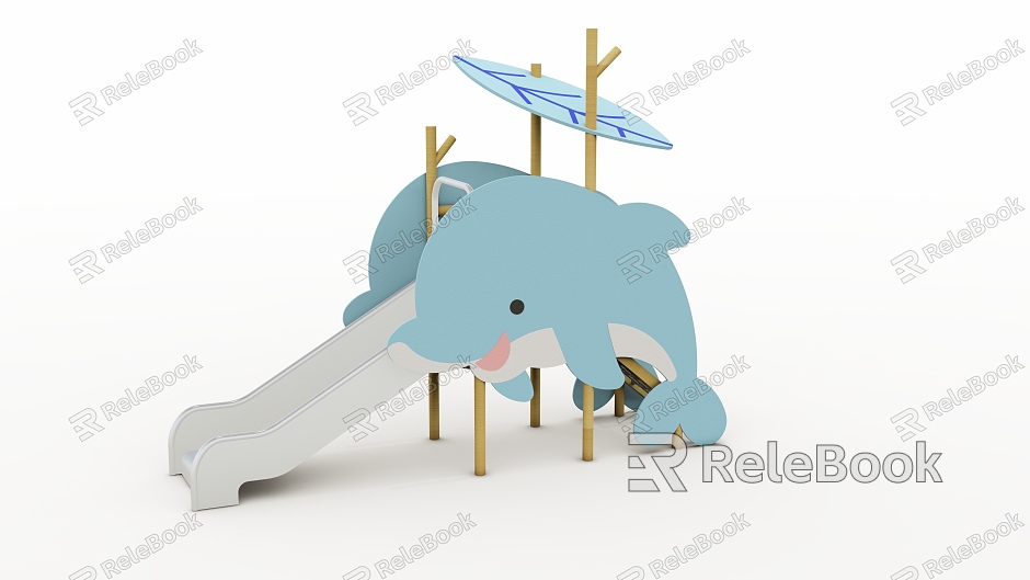 Amusement equipment PE board dolphin slide toy play model