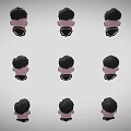 Male Portraits Collection Featuring Various Facial Expressions And Head Shots