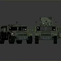 Two Military Green Camouflage Tanks With Antennas And Weapon Equipment