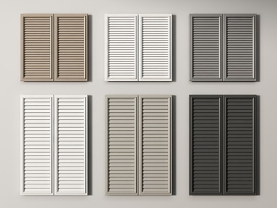 Modern shutter door shutter cabinet door shutter door shutter panel 3d model