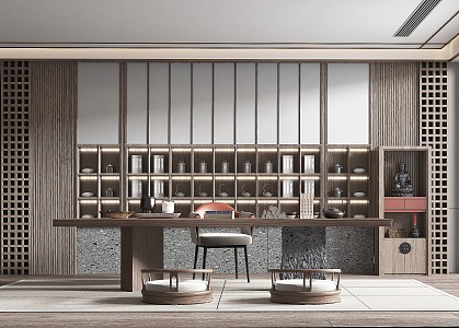 New Chinese Tea Room 3d model