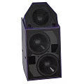 Purple Professional Audio Speaker System With Stacked Design And Multiple Sound Drivers
