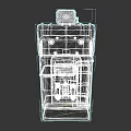 Retro Beverage Vending Machine Entertainment Appliance With Vintage Soft Drinks Design