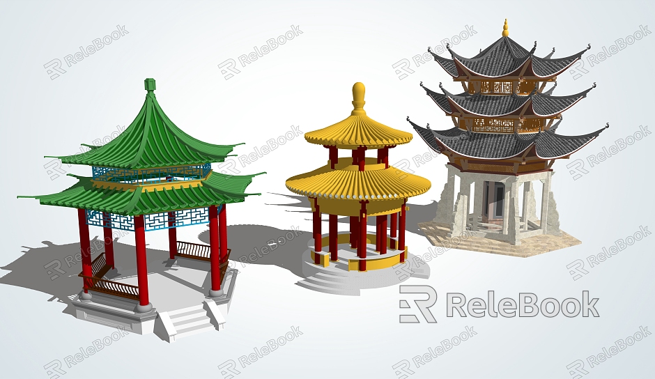 Chinese-style pavilion antique pavilion porch model