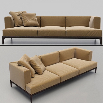 Modern Three-Seat Sofa 3d model