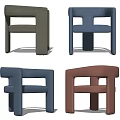 Modern Minimalist Accent Chair with Upholstered Design in Various Colors for Home Decor