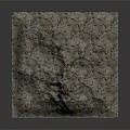 Square 3D Mountain Model With Rocky Surface Texture And Gray Brown Color