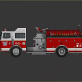 Red And White Fire Truck With Equipment Ladder And Number 31 1 On Shiny Surface
