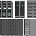 Commercial Equipment Server Racks And Data Storage Units For Data Centers 3d model