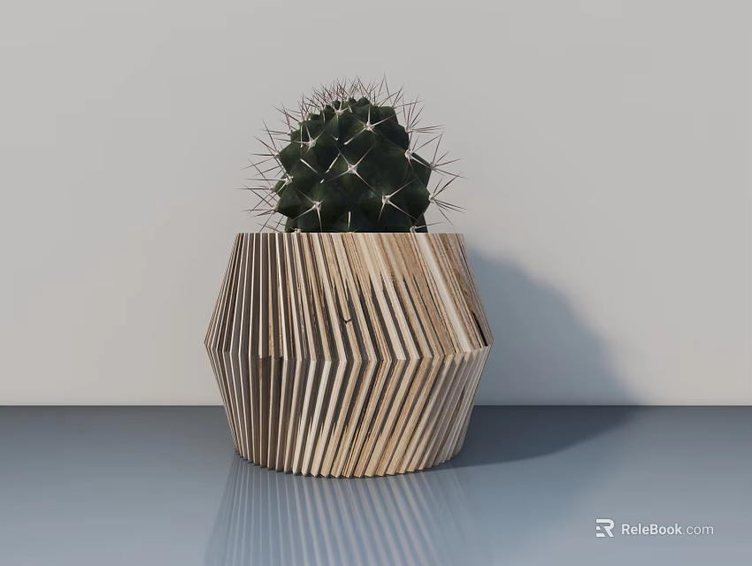 Sleek Modern Hinged Door with Wooden Frame and Smooth Surface Design 3d model