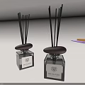 Luxe Scents Reed Diffuser Fragrance Cosmetics Square Bottle Black Cap Design