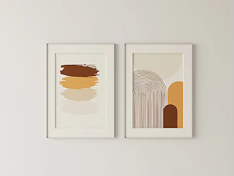 Middle Ancient Combination Hanging Paintings 3d model
