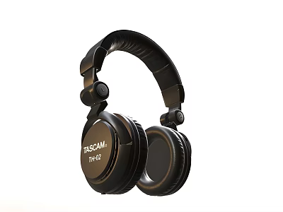 Smart Machine Over Ear Headphones With Comfortable Ear Cups And Sleek Black Design 3d model