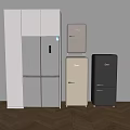 Refrigerator Freezer Mini Refrigerator Freezer Zero Embedded Refrigerator Cabinet 3d model
