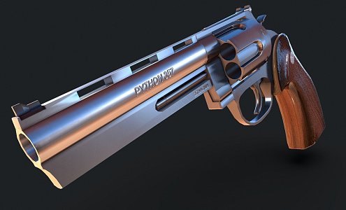 Weapons revolver 3d model