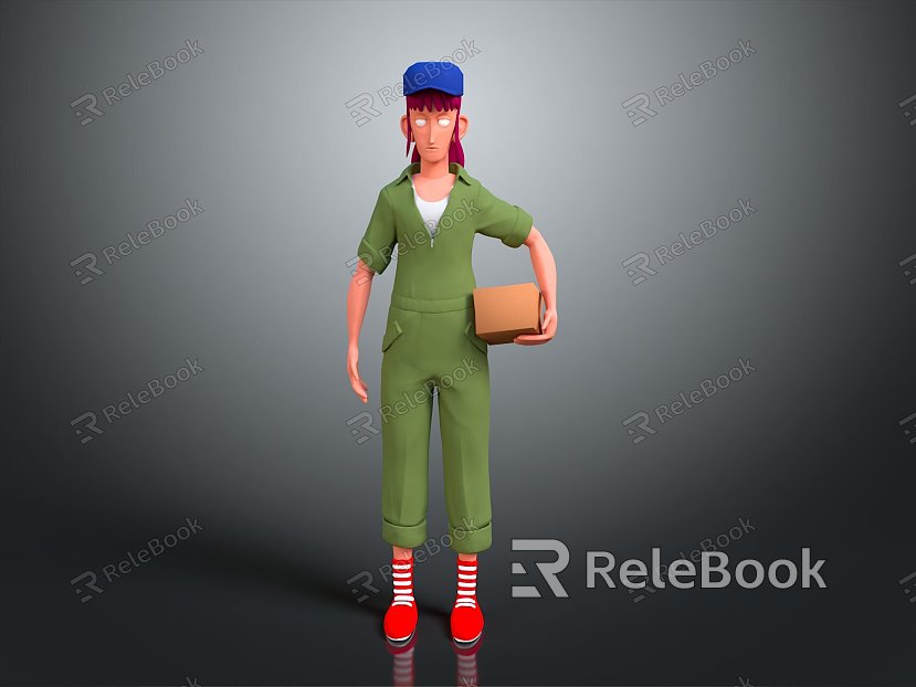 Worker European worker mechanic builder repairman miner digger figure model