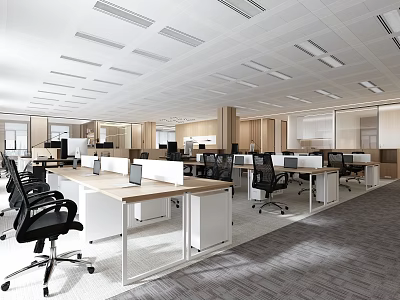 Office Reception Desk Meeting Room Tea Room Manager Room Public Office Glass Partition Desk Hygiene 3d model