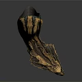 Mythical Dragon Creature Character With Striped Skin Open Mouth And Detailed Horns 3D Artwork