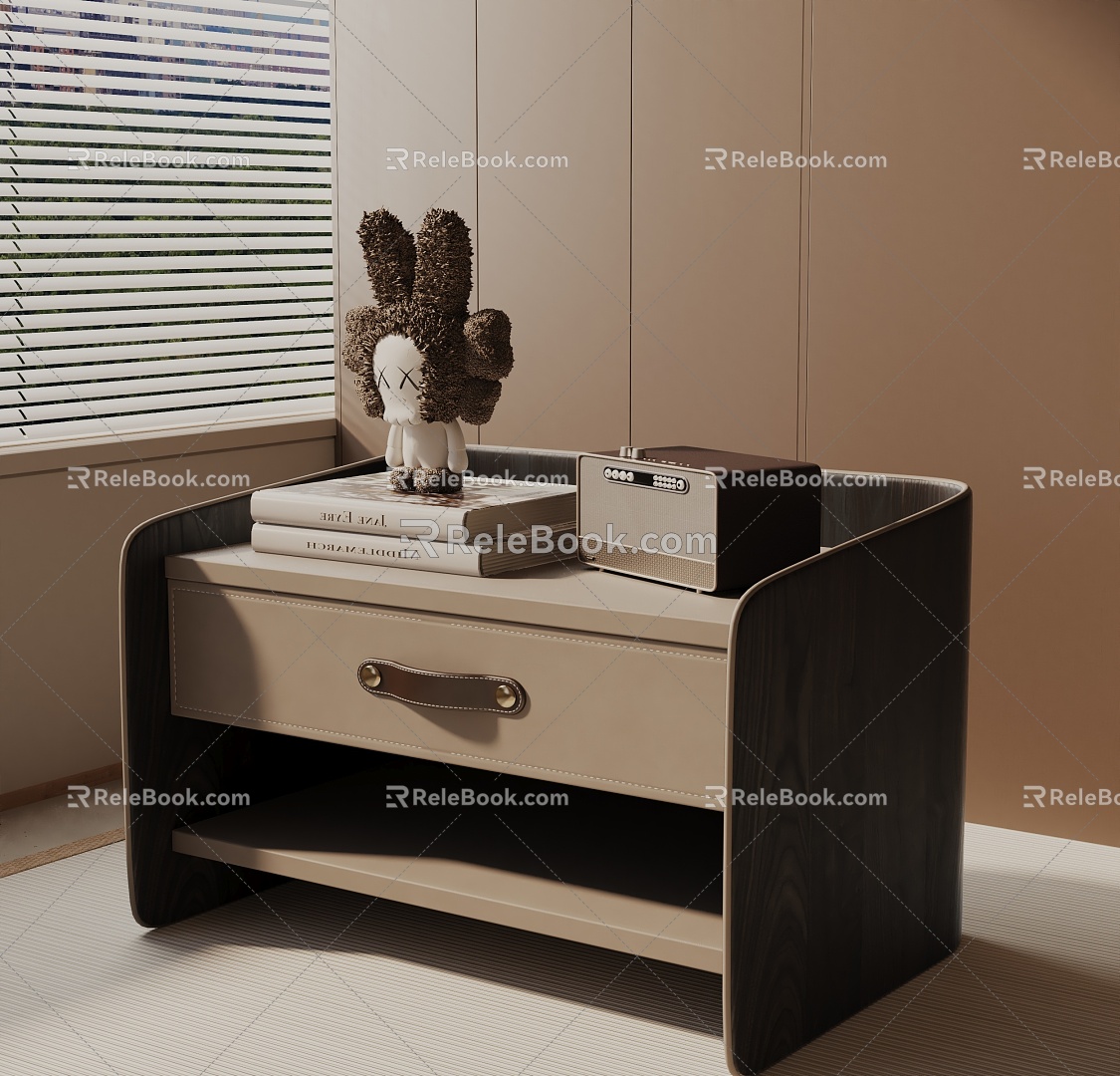 Modern bedside table 3d model