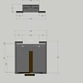 Mechanical Parts Engineering Drawing With Dimensional Annotations And Black Rectangular Structures