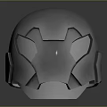 Silver Modern Helmet with Geometric Patterns and Ventilation Vents as Futuristic Headwear Accessory