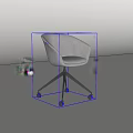 Light Gray Fabric Office Chair With Modern Design And Swivel Wheels