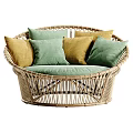 Modern Single Sofa Lazy Sofa 3d model