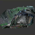 Colorful Natural Mineral Specimen With Green Blue White Hues And Shiny Crystal Texture