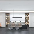 Modern office tea table and chair sofa coffee table 3d model