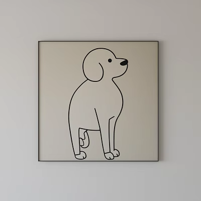 Modern Cream Wind Puppy 3d model