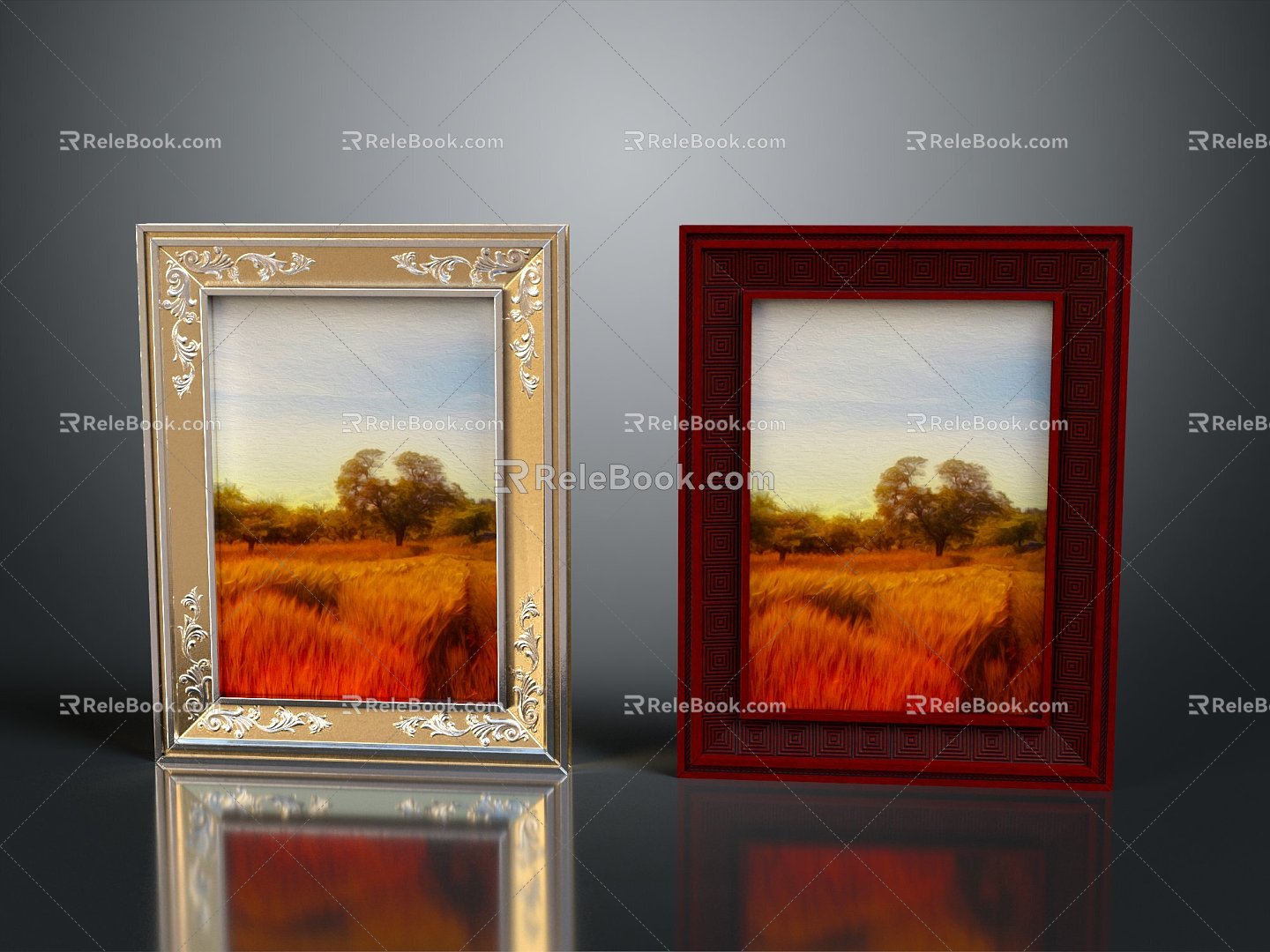 Vintage Photo Frame Antique Photo Frame Photo 3d model