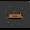Brown Leather Briefcase With Secure Lock Handle And Adjustable Shoulder Strap 3d model