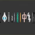 Chic Multi Colored Rings Showcasing Metallic And Textured Bands With Shiny Finish