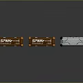 Modern Military Weapon Devices With Sonik Brand Orange Silver Color Design And Three Units Features