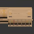 Antique Pure Gold Cash Register With Ornate Decorative Design And Electronic Functions