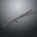 Railway Track Switch Structure With Steel Rails And Interlocking Track Components Design 3d model
