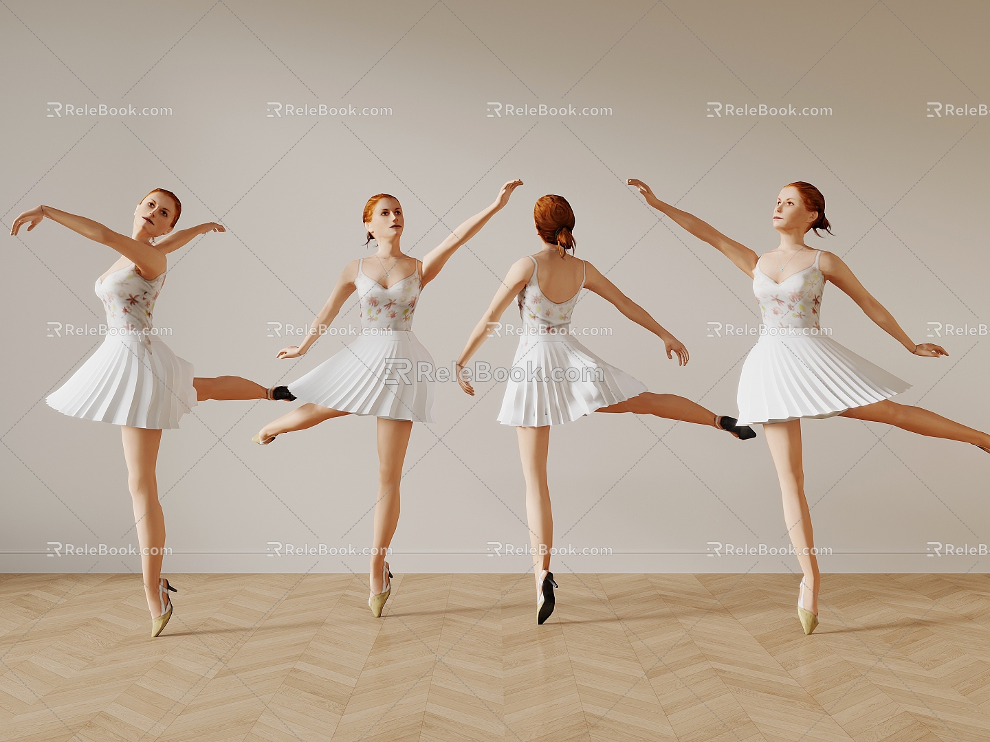 Figure female dance dance 3d model