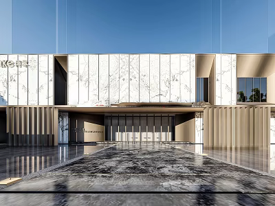 Modern Sales Office Building Sales Department 3d model