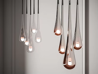 Modern chandelier combination 3d model